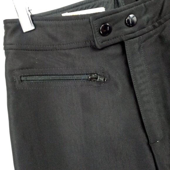 Vintage Skea Wool Blend Ski Pants Size 12 Black Stirrups Stretch 80s Snow Bunny - Picture 3 of 11